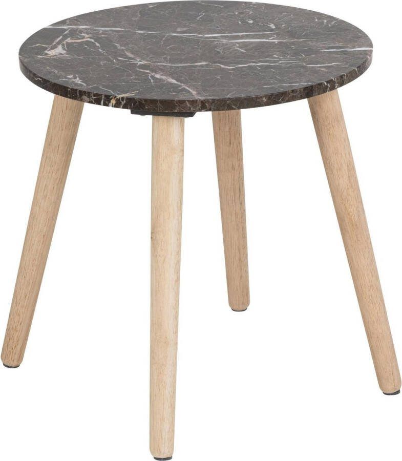 Sohome Ronde Bijzettafel Jackelin Marmer 40cm Bruin