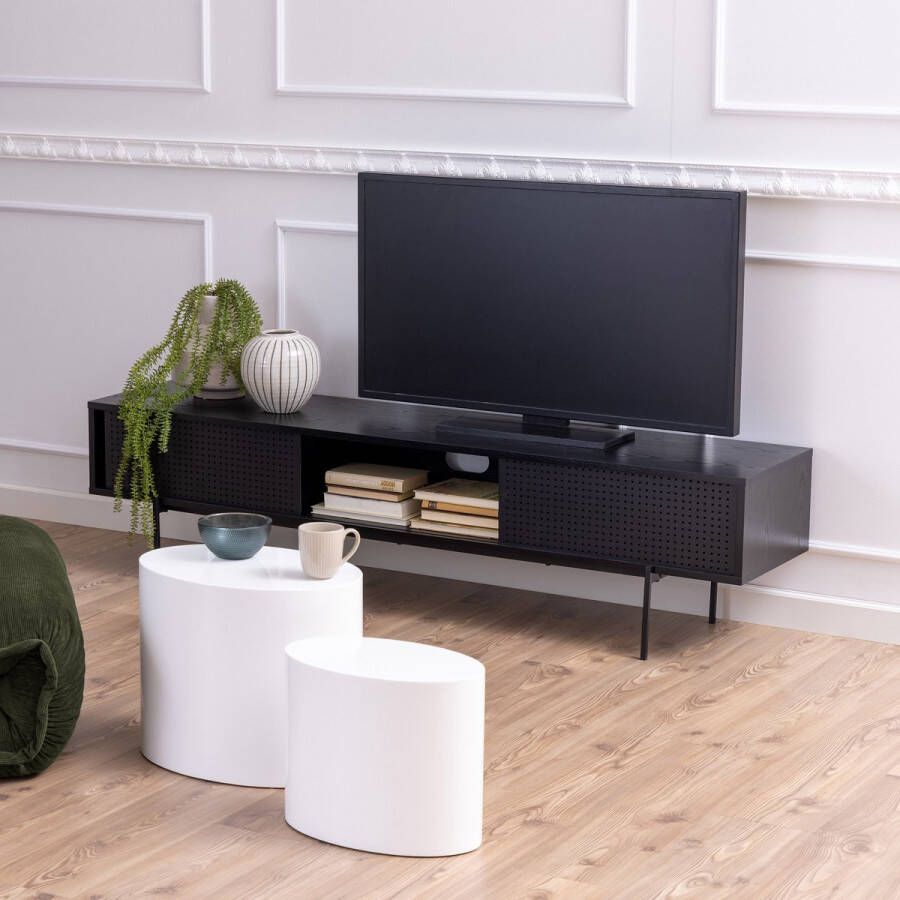 Sohome TV-meubel 'Jennah' 180cm kleur Zwart