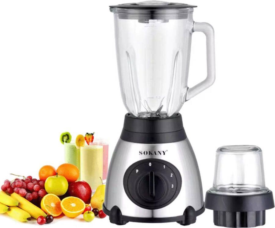 Sokany Blender 2 in 1 Blender 450W Purpose Blender Power Nutri 2-in-1 Blender 450 Watt Blender -Blender To Go Kleine Blender Mini Blender To Go