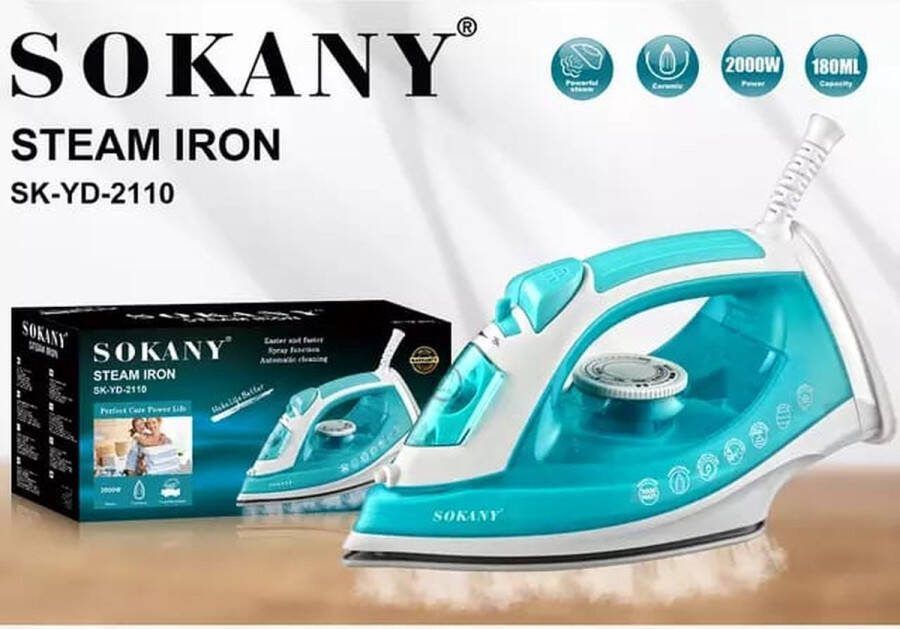 Sokany Strijkijzer met stoomgenerator Strijkijzers stoom Strijkijzers Reis strijkijzer mini iron strijkijzer vakantie