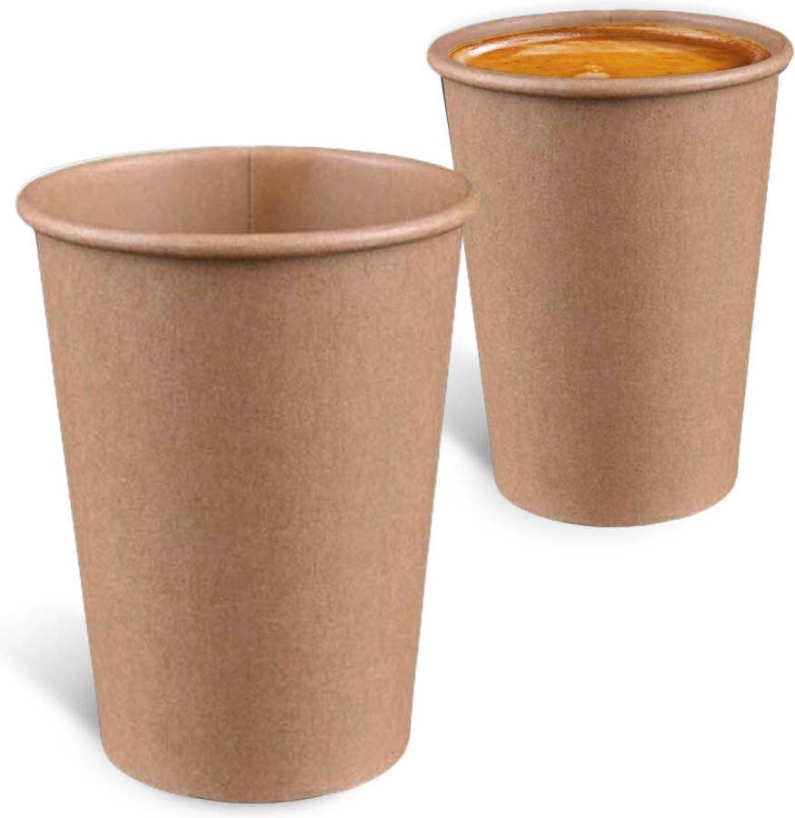 Sokken Fabriek Kartonnen koffiebekers 180 ml voor koffie zonder deksel 200 stuks Bruin