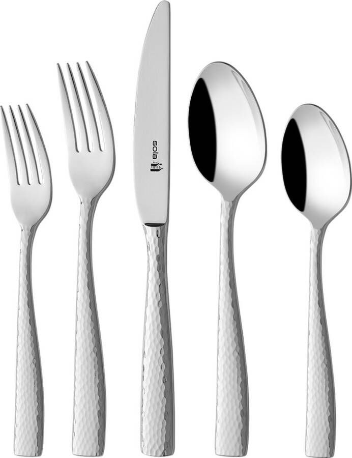 Sola Aura Bestekset 8 Persoons 70 Delig RVS Bestek Set Zilverwit Edelstaal 18 10 Vaatwasserbestendig Zilver