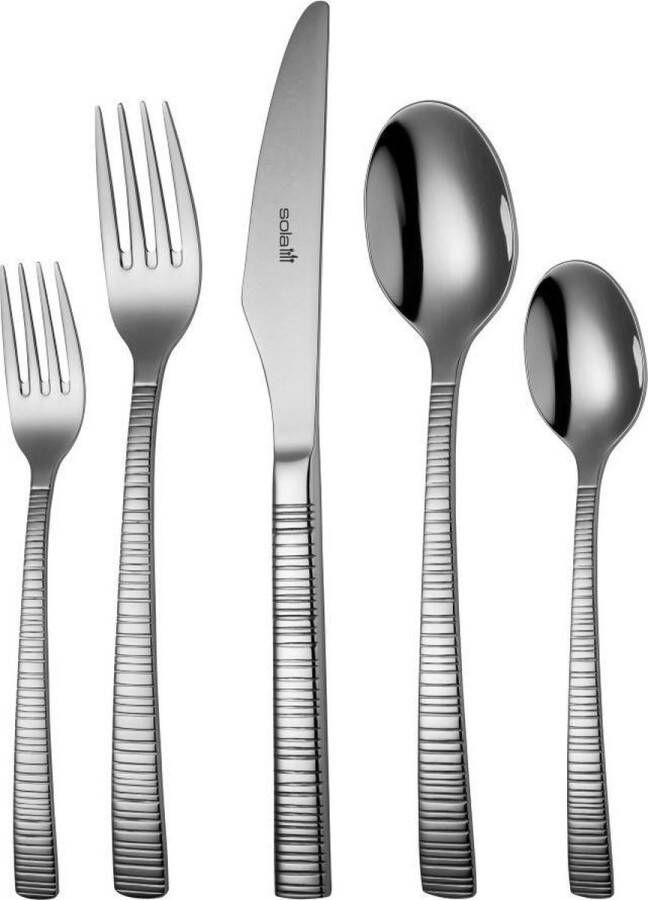Sola Bestek Set Bali 50 Delig Bestekset 6 Persoons Modern Vaatwasserbestendig Zilverwit Premium Edelstaal 18 10 RVS Zilver