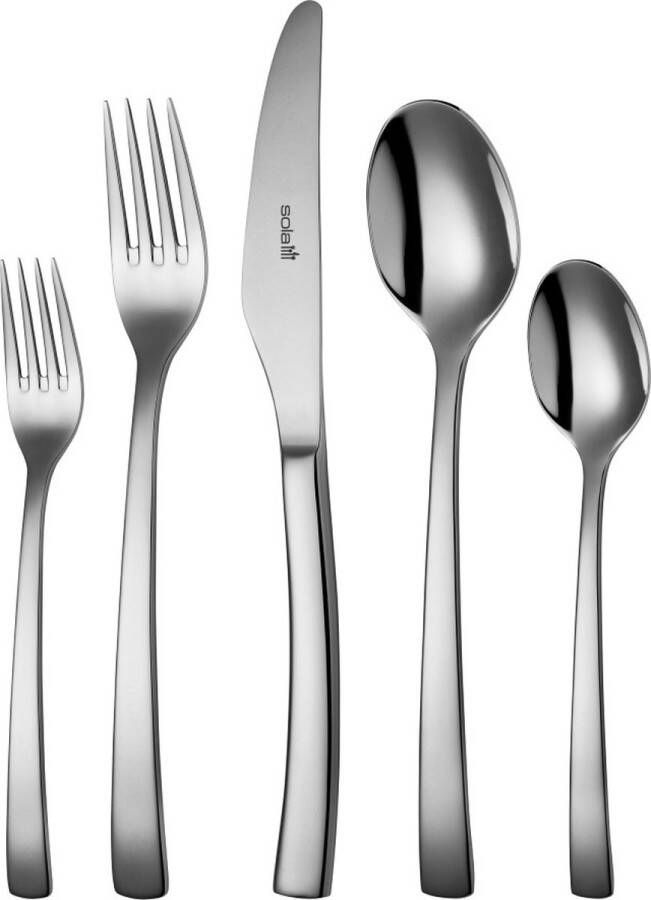 Sola Bestek Set Capri 100 Delig Bestekset 12 Persoons Modern Vaatwasserbestendig Zilverwit Premium Edelstaal 18 10 RVS Zilver