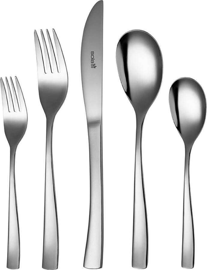 Sola Bestekset Sevilla Modern 6 persoons 39 delig Zilver Chroomstaal 18 0 RVS