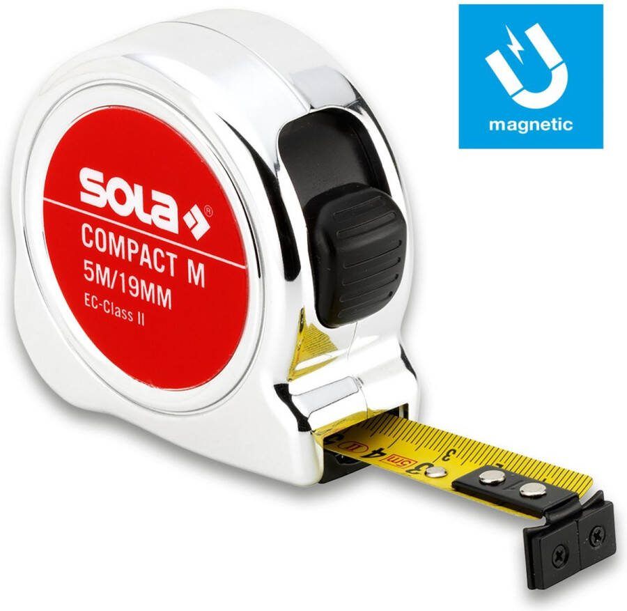 Sola Compact M CO 5 Rolmaat magnetisch 5m x 19mm