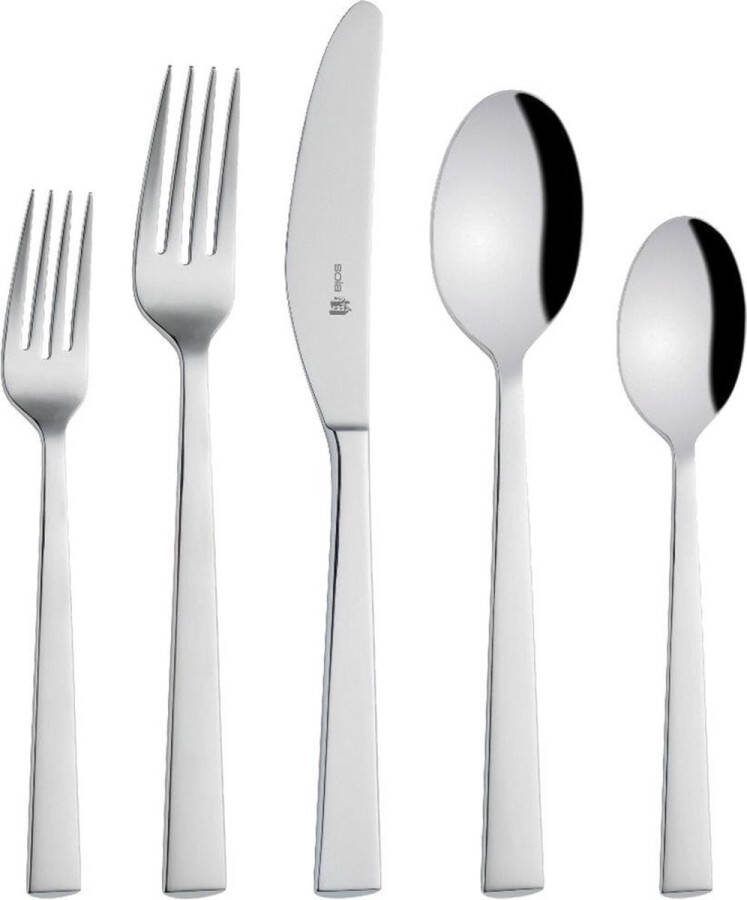 Sola Bestek Set Eclipse 50 Delig Bestekset 6 Persoons Signature collectie Vaatwasserbestendig Zilverwit Premium Edelstaal 18 10 RVS Zilver
