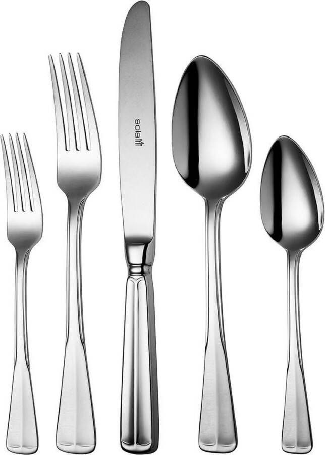 Sola Haagsch Lofje Bestekset 9 Persoons 90 Delig RVS Bestek Set Zilverwit Edelstaal 18 10 Vaatwasserbestendig Zilver