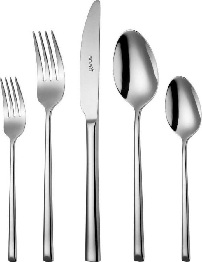 Sola Bestek Set Luxor 100 Delig Bestekset 12 Persoons Modern Vaatwasserbestendig Zilverwit Premium Edelstaal 18 10 RVS Zilver