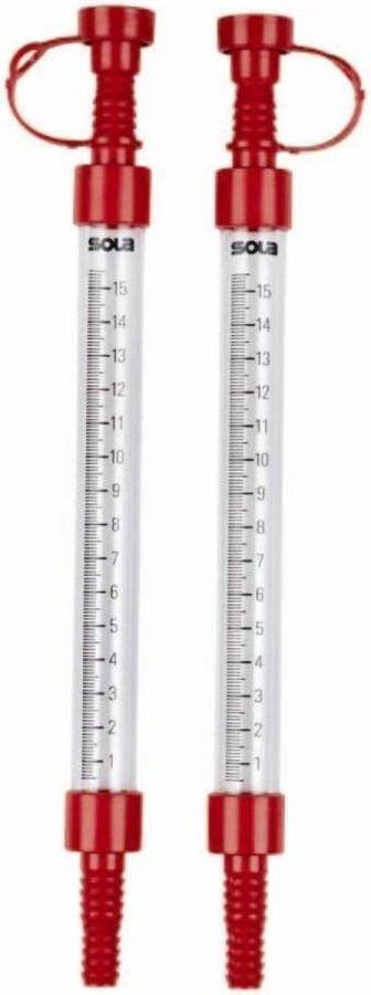 Sola Slangenwaterpas SP20 blister 20cm schaal 0-100mm kunststof doppen