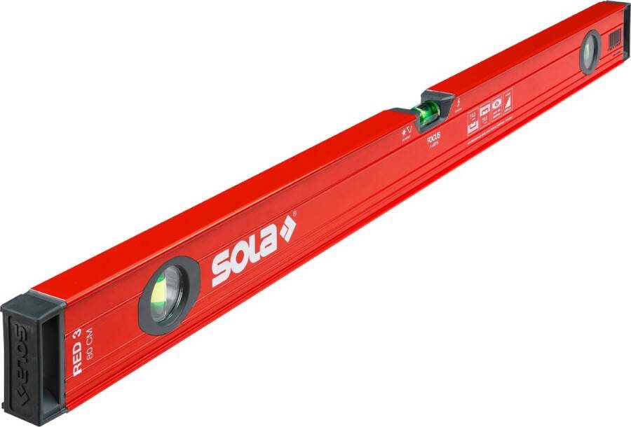 Sola Waterpas Aluminium 80cm Rood
