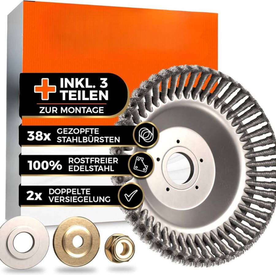 Solacis Onkruidborstel Bosmaaier Onkruidborstel bosmaaier Onkruidborstel voor bosmaaier Onkruid borstel Must have om onkruid te verwijderen!