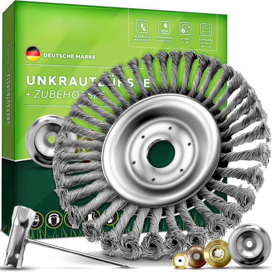 Solacis Onkruidborstel Bosmaaier Onkruidborstel bosmaaier Onkruidborstel voor bosmaaier Onkruid borstel Must have om onkruid te verwijderen!