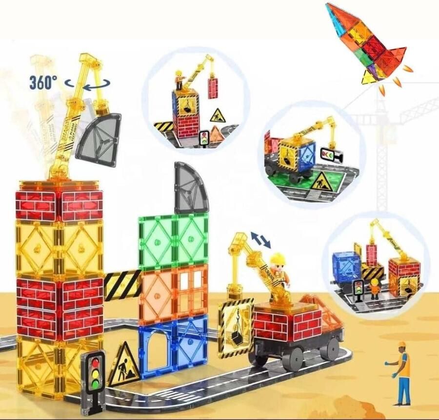 Solacis Magneet speelgoed Magneetspeelgoed Magneet speelgoed constructie Magneet speelgoed bouwen blokken Must have!