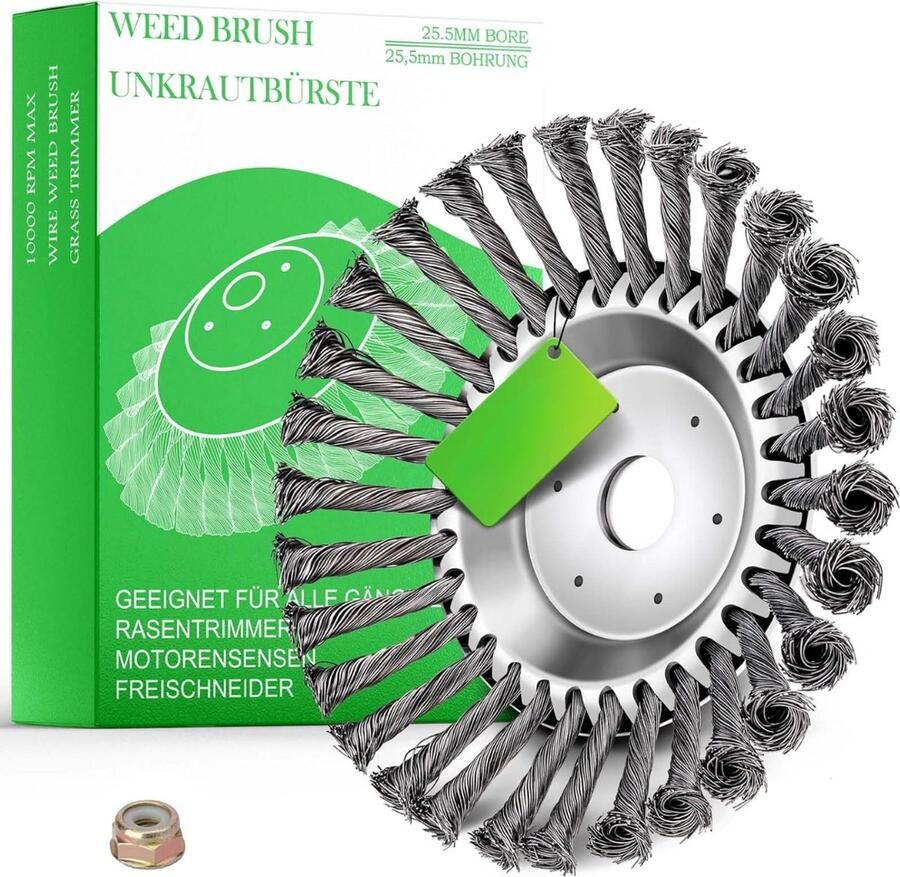 Solacis Onkruidborstel Bosmaaier Onkruidborstel bosmaaier Onkruidborstel voor bosmaaier Onkruid borstel Must have om onkruid te verwijderen!