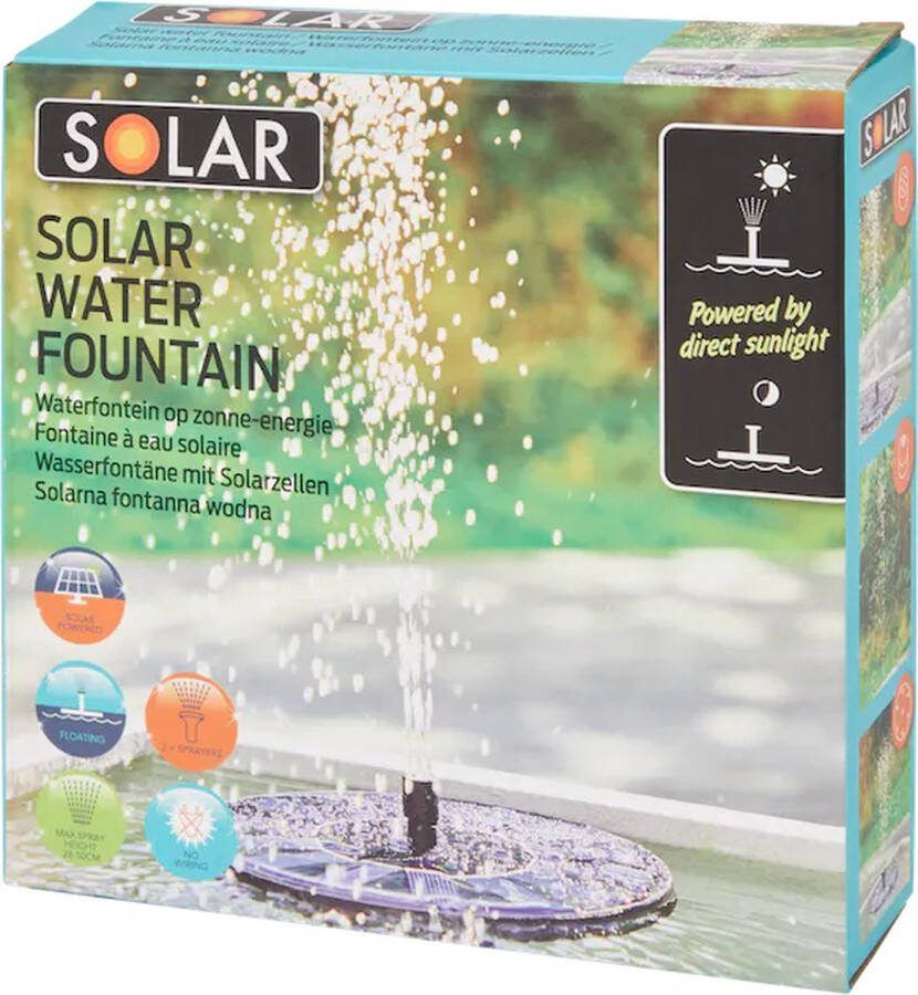 Solar Water Fountain Fontein op Zonne Energie Zwart Geschikt voor Vijver Zwembad Vogelbad Tuin Milieuvriendelijke Fontein