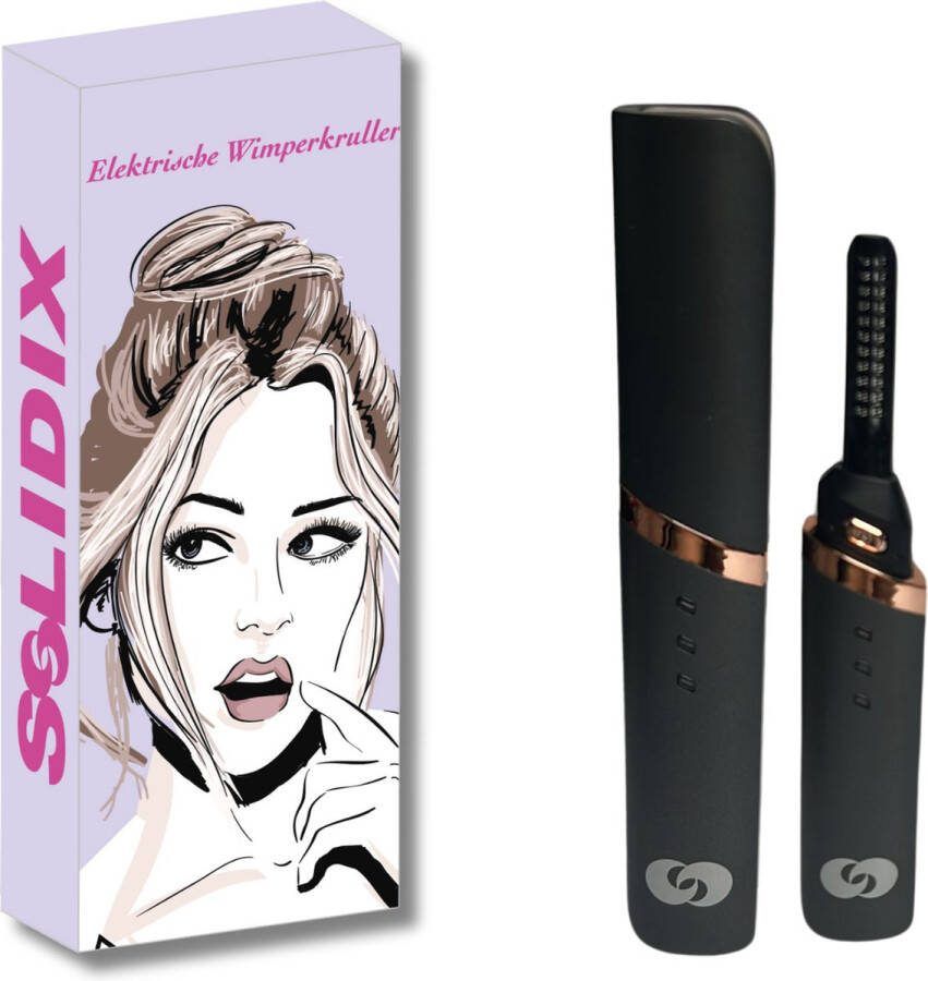 Solidix Elektrische Wimperkruller Verwarmde Wimperkruller Wimperextensions Wimper Lift Lash Lift Eyelash Curler USB Oplaadbaar Gekrulde en Volle Wimpers