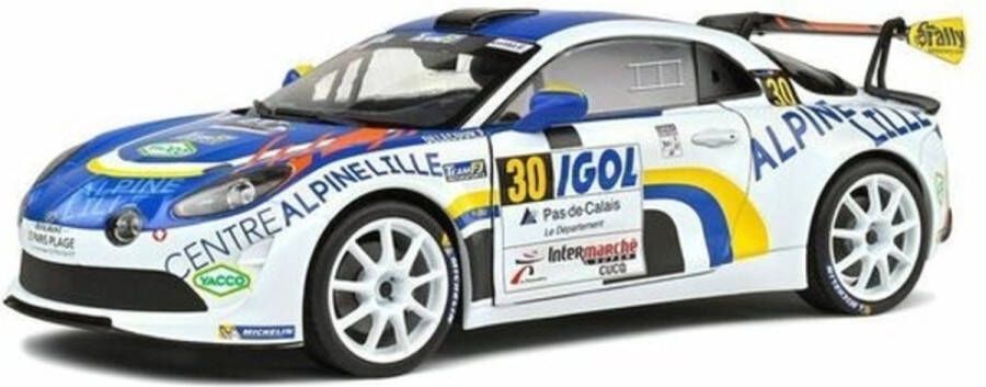 Solido Alpine A110 Rally Rallye Du Touquet 2020 #30 (Wit Blauw) (23 cm) 1 18 {Modelauto Schaalmodel Model auto Miniatuurauto}