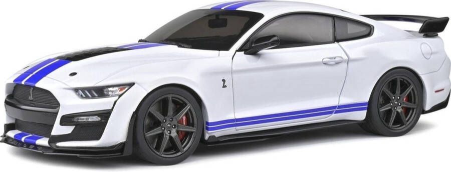 Solido Ford Mustang GT500 (Wit Blauw) (30cm) 1 18 Modelauto Schaalmodel Model auto Miniatuurautos Miniatuur auto