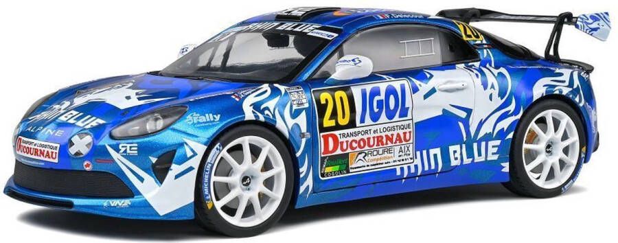 Solido Het 1:18 Diecast-model van de Renault Alpine A110 #20 van de Rally Du Var van 2021. De rijders waren F. Delecour en JR Guigonnet. De fabrikant van het schaalmodel is . Dit model is alleen online verkrijgbaar