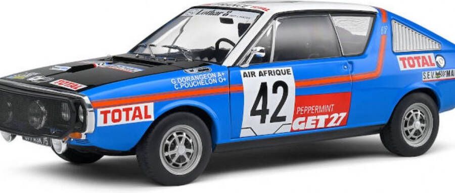 Solido Het 1:18 gegoten model van de Renault R17 MK1 #42 van de Rally Abidjan Nice van 1976. De fabrikant van het schaalmodel is . Dit model is alleen online verkrijgbaar