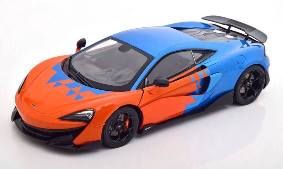 Solido McLaren 600LT F1 Team Tribute 2020 (Oranje Blauw) (25 cm) 1 18 {Modelauto Schaalmodel Model auto}