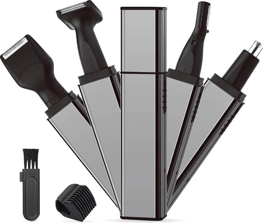 SolidGoods 4-in-1 Neustrimmer mannen Oplaadbaar – wenkbrauw oor trimmer – Baardtrimmer Neushaartrimmer Mannen & Vrouwen