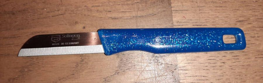Solingen aardappelschilmes blauw glitter aardappelmes schilmes rvs