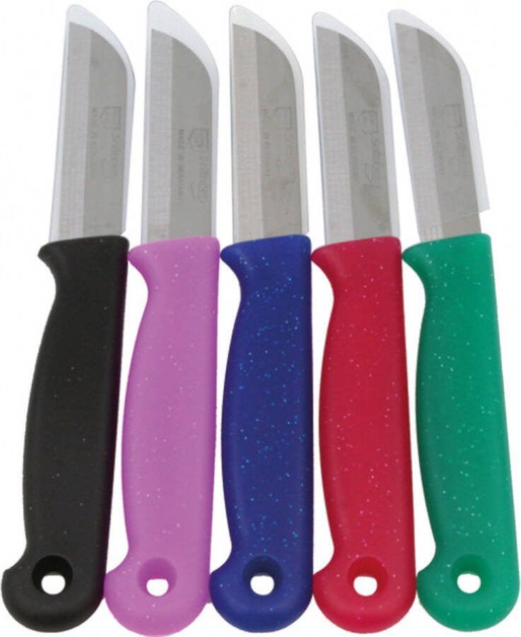 Solingen Keukenmes 5 stuks 7.5cm kleuren geassorteerd- schilmes- schilmessen