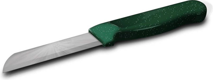 Solingen Schilmesje Robuust Handvat RVS Glad 18.5 cm met Blade Cover Groen Glitter