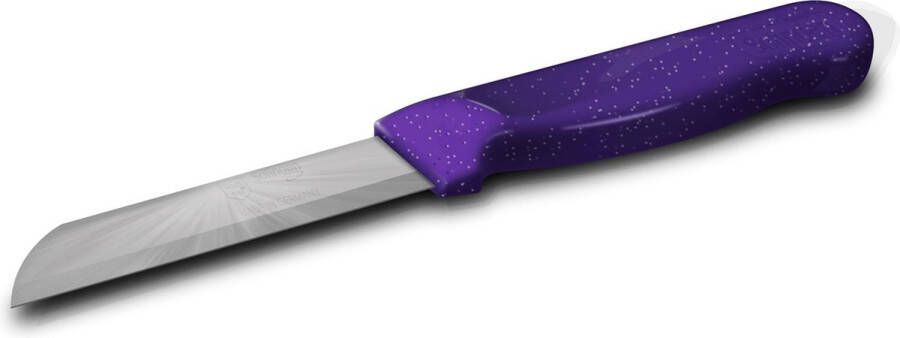 Solingen Schilmesje Robuust Handvat RVS Glad 18.5 cm met Blade Cover Paars Glitter