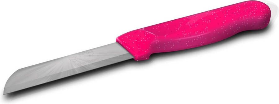 Solingen Schilmesje Robuust Handvat RVS Glad 18.5 cm met Blade Cover Roze Glitter