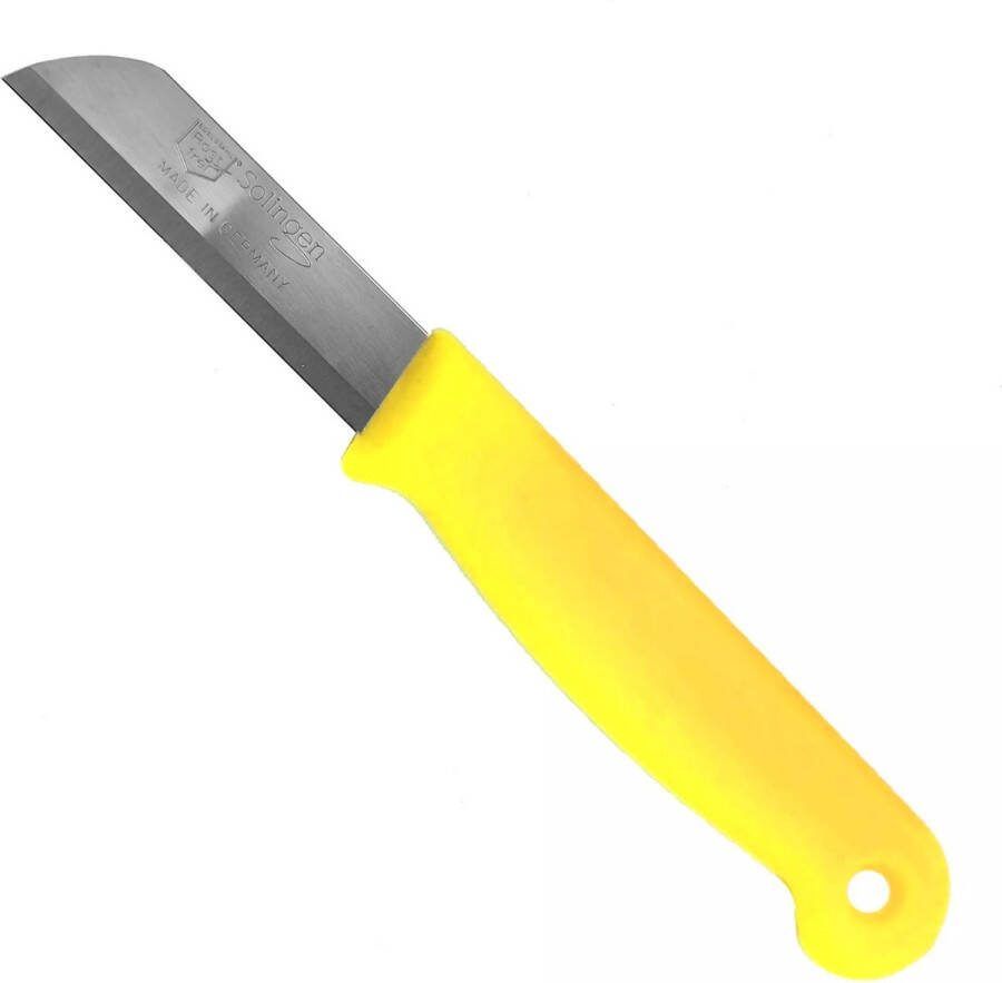 Solingen Schilmesje RVS Glad 16 cm met Blade Cover Citroen Geel