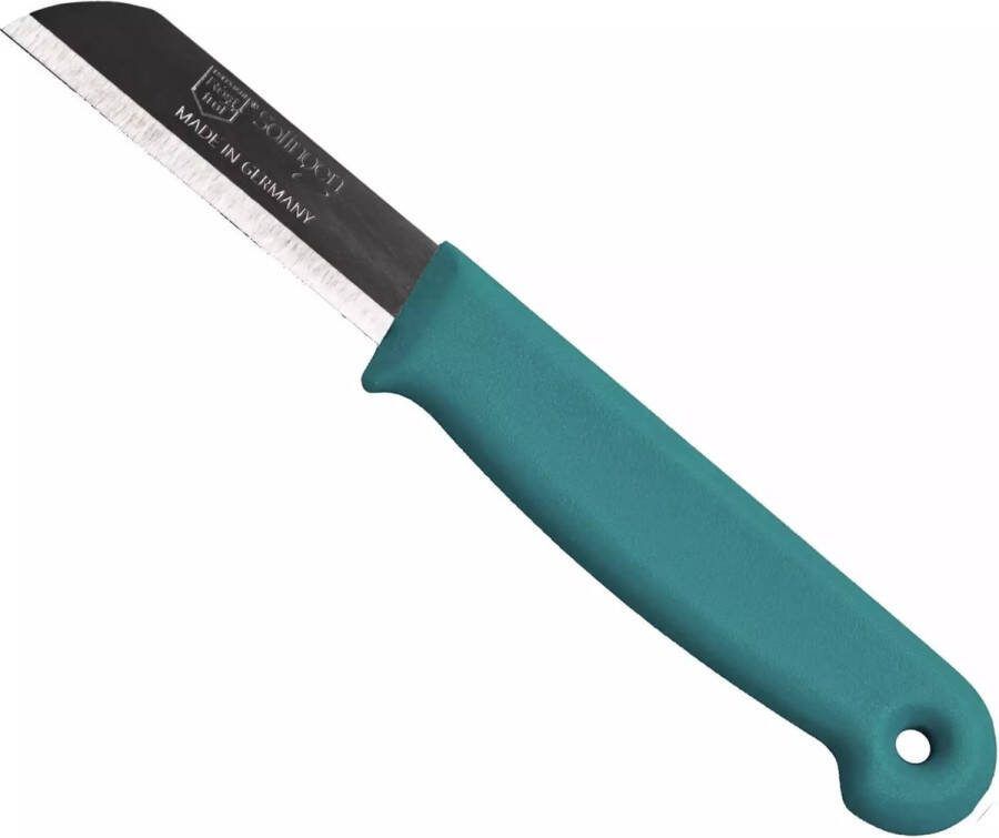 Solingen Schilmesje RVS Glad 16 cm met Blade Cover Donker Groen
