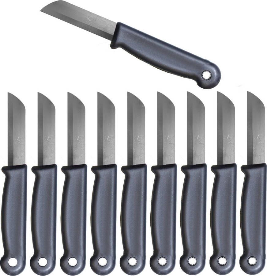 Solingen Schilmesje RVS Glad 16 cm met Blade Cover Grijs 10 Stuks