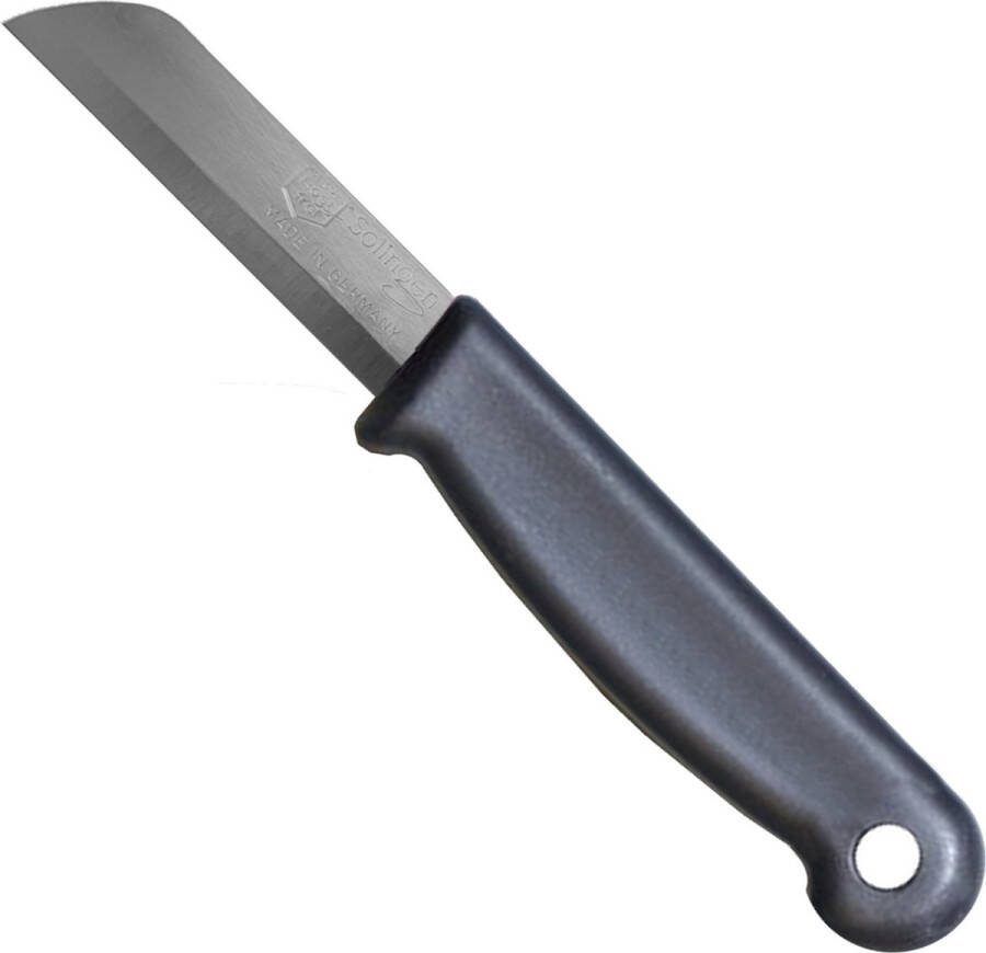 Solingen Schilmesje RVS Glad 16 cm met Blade Cover Grijs