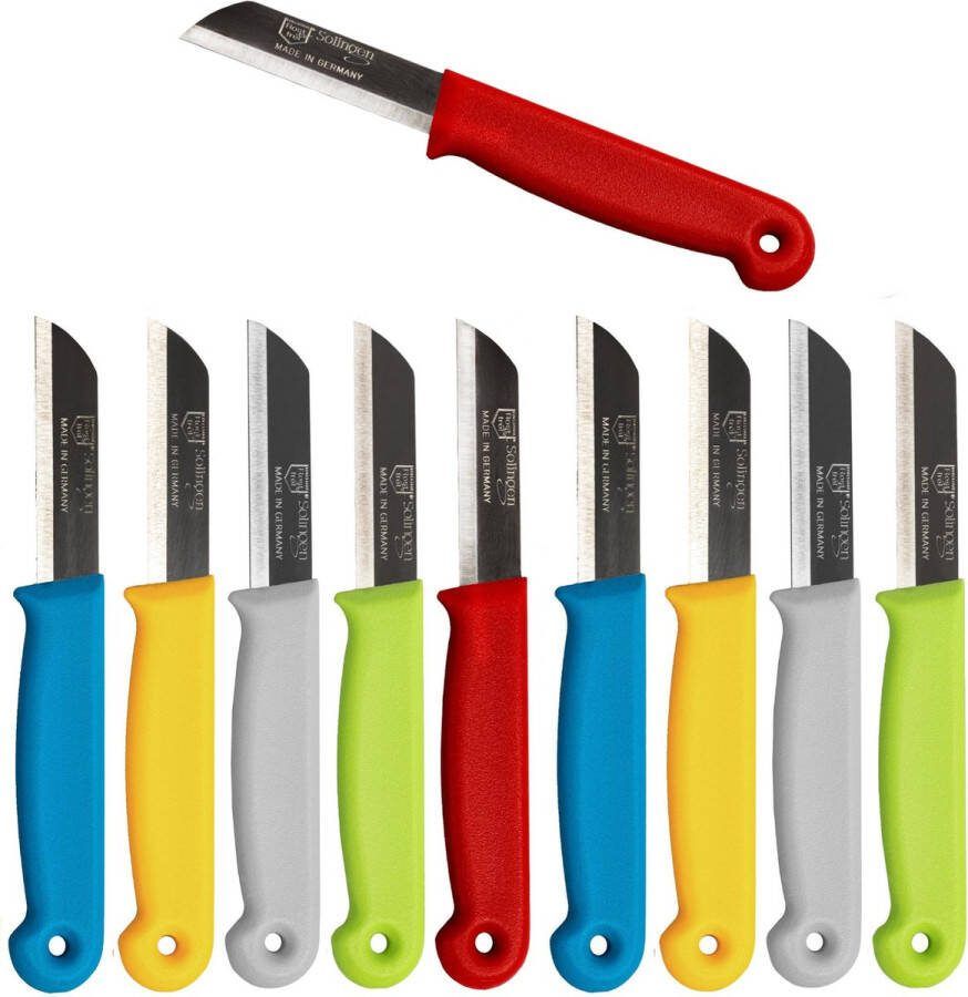 Solingen Schilmesje RVS Glad 16 cm met Blade Cover HACCP Mix 10 Stuks