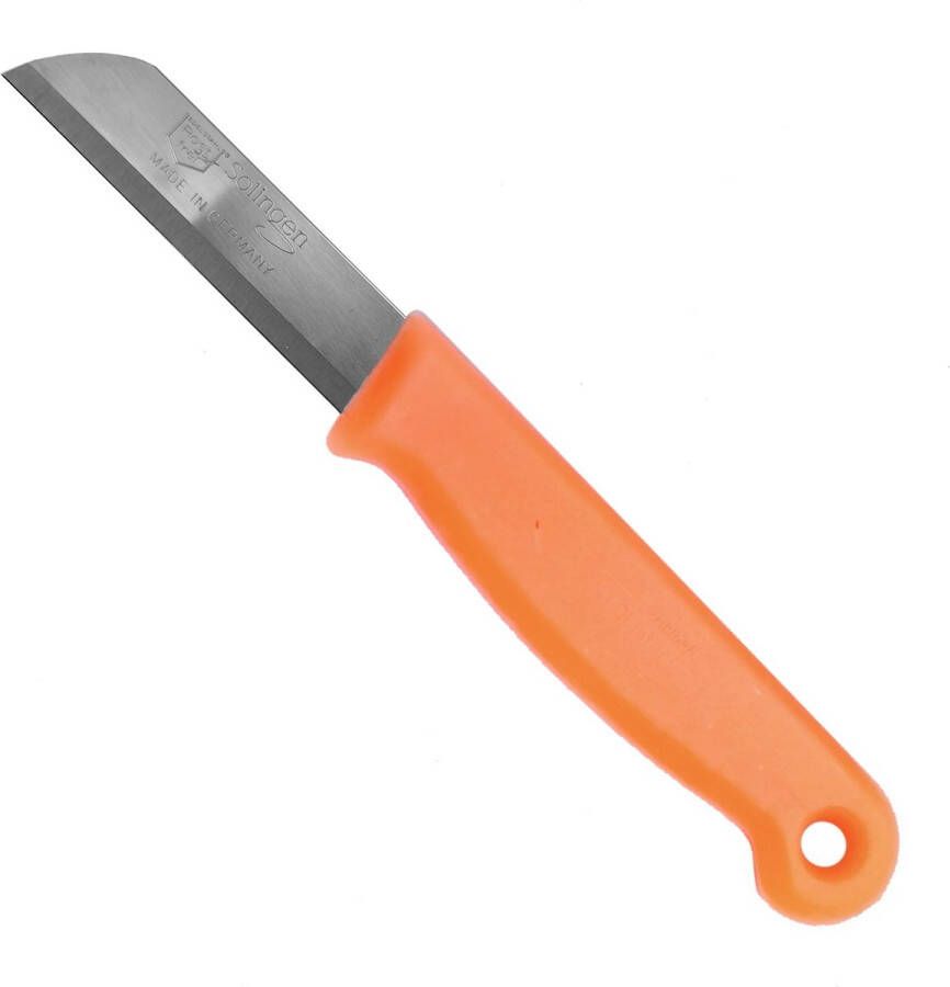 Solingen Schilmesje RVS Glad 16 cm met Blade Cover Neon Oranje