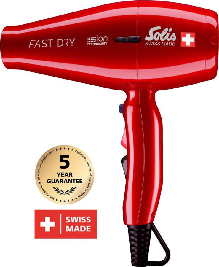 Solis Fast Dry 381 Föhn Haardroger Professional Rood