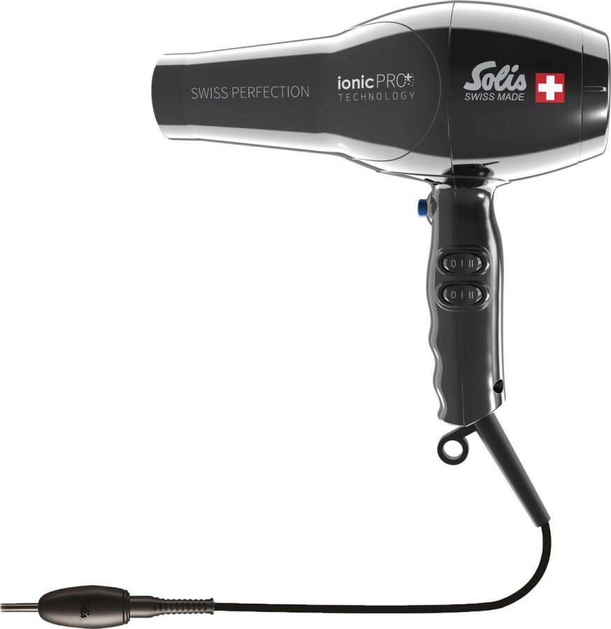 Solis Swiss Perfection 360º ionicPRO 440 Föhn Haardroger Professional Zwart