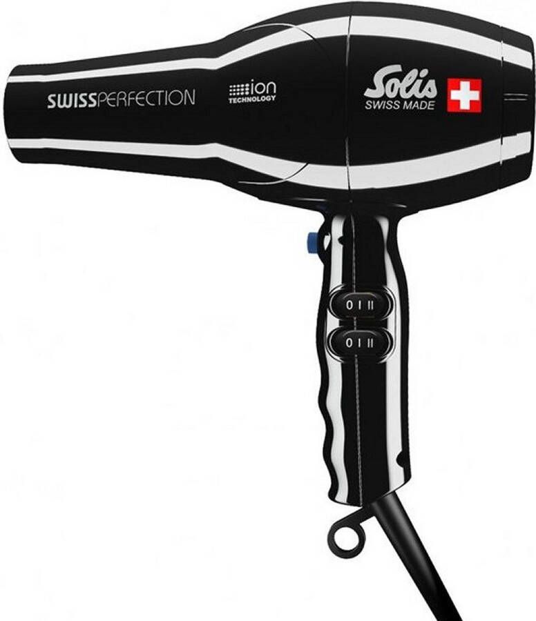 Solis Swiss Perfection 440 Föhn Professionele Haardroger Ionische Fohn Hair Dryer Haarfohn Warm Koud Zwart