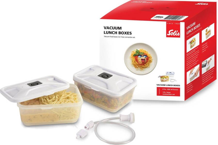 SOLIS Vacuum Lunch Boxen 600 ml Vershoudbakjes 2 stuks