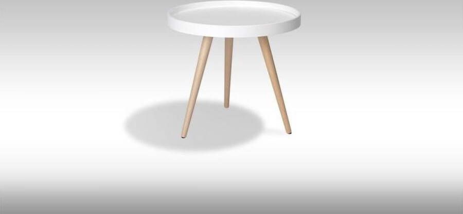 Hioshop Osaka witte ronde salontafel 50 cm.