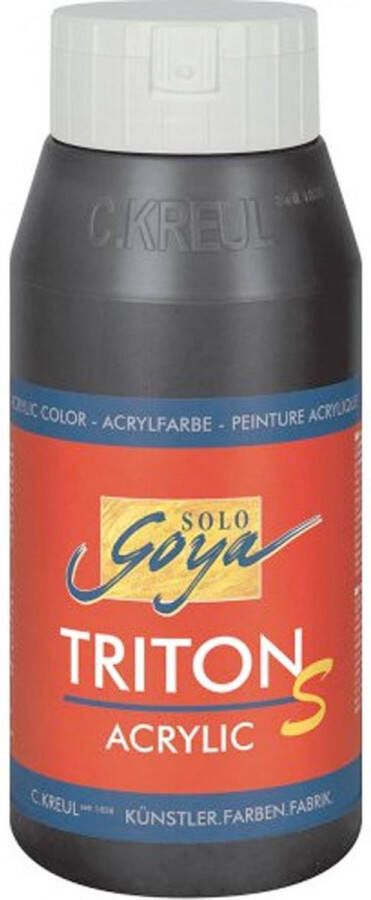 Solo Goya TRITON S Zwarte Hoogbriljante Acrylverf – 750ml