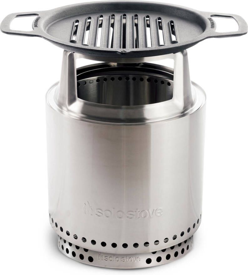 Solo Stove Ranger Gietijzeren Bakplaat Set inclusief Ranger Vuurkorf mét Standaard Gietijzeren Grillplaat en Roestvrijstalen Adapter Hx ⌀: 56 x 37 5 cm Gewicht: 14 1 kg