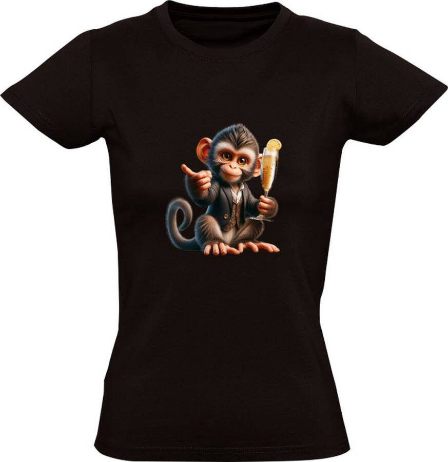 Sol's Cocktail Aap Dames T-shirt dier aap cocktail drank