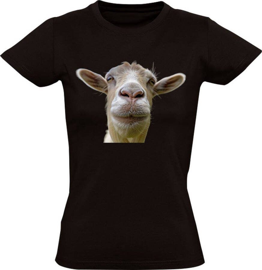 Sol's Geiten Kop Dames T-shirt geit dieren dier kop