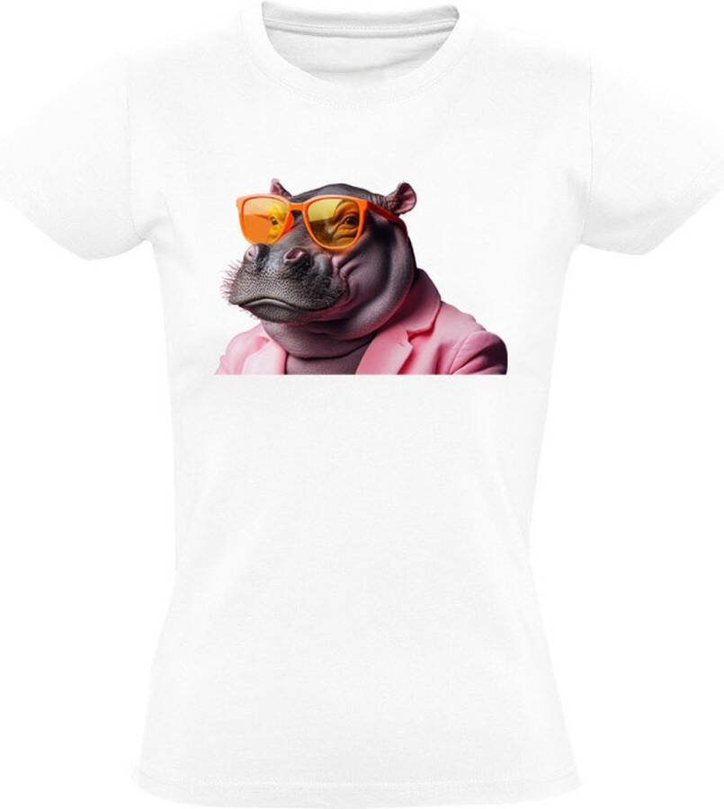 Sol's Hippo Bril Dames T-shirt dier hippo bril grappig