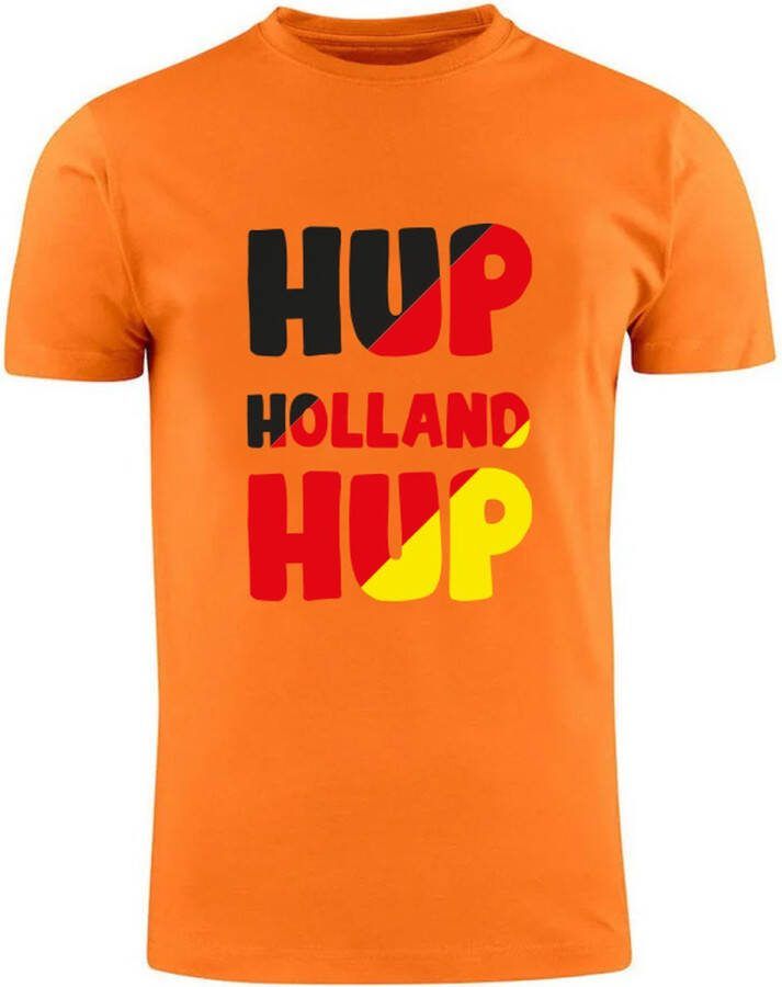 Sol's Hup Holland Hup Vlag Heren T-shirt voetbal ek wk holland grappig