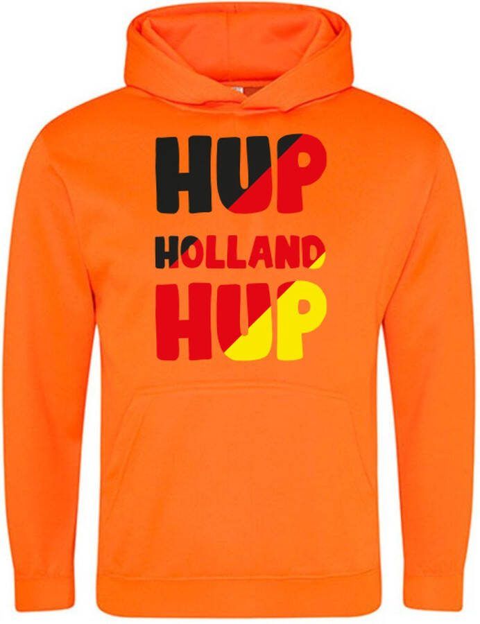 Sol's Hup Holland Hup Vlag Oranje Hoodie voetbal ek wk holland grappig unisex trui sweater capuchon